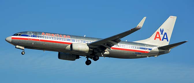 American Boeing 737-823 N808NN, Los Angeles international Airport, January 19, 2015